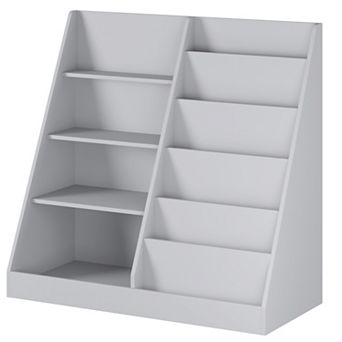 Homy Casa 4 tier Kids Bookshelf & Toy Storage Organizer, Wooden Bookcase for Bedroom or Playroom