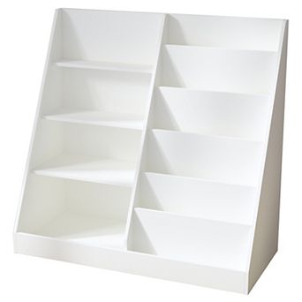 Homy Casa 4 tier Kids Bookshelf & Toy Storage Organizer, Wooden Bookcase for Bedroom or Playroom