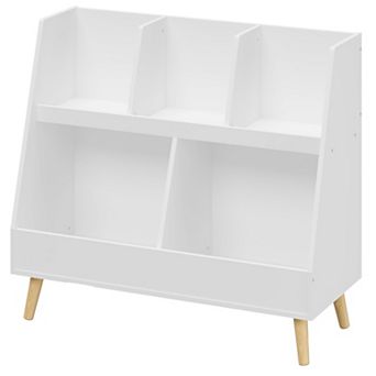 Homy Casa Kids 5-Cubby Wooden Bookshelf & Toy Organizer