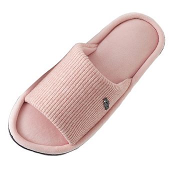 Roxoni Women’s Open Toe Indoor Slippers Soft Plush Slide Comfort Non Slip Sole Cozy Home Footwear