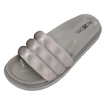 Roxoni Women’s Padded Double-Band Slide Sandals