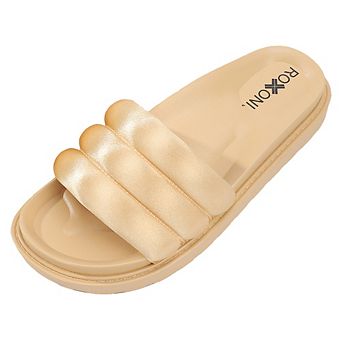 Roxoni Women’s Padded Double-Band Slide Sandals