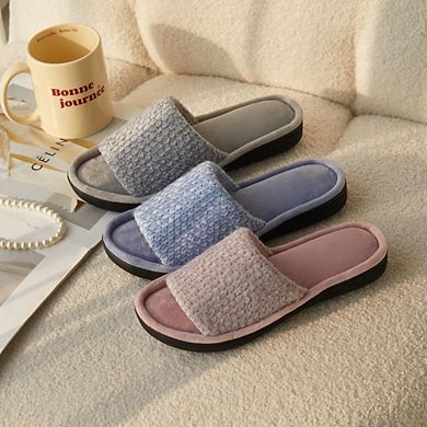 Roxoni Women's Comfort Soft Momory Foam Insole Slide House Slipper