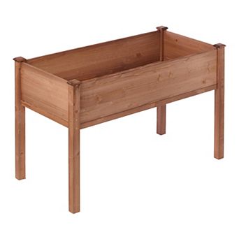 48x24x30 Inch Elevated Wooden Planter Box - Raised Garden Bed with Legs for Outdoor Gardening