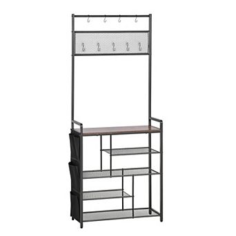 VEVOR Hall Tree, 70.9 in Coat Rack with Shoe Storage, 4 tier Shoe Rack Organizer with Hooks