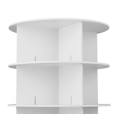 VEVOR 7 Tier Rotating Shoe Rack Tower with Wheels, 360° Spinning Carousel Organizer