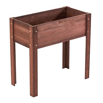 31x31x16 Inch Raised Garden Bed with Legs - Elevated Wooden Planter Box for Outdoor Gardening