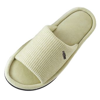 Roxoni Women’s Open Toe Indoor Slippers Soft Plush Slide Comfort Non Slip Sole Cozy Home Footwear