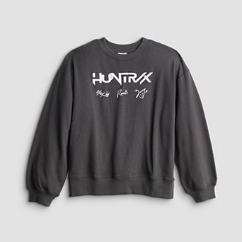 Girls 6-16 K-Pop Demon Hunters Huntrix Signatures Fleece Sweatshirt