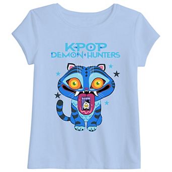 Girls 4-12 K-Pop Demon Hunters Derpy Tongue Graphic Tee