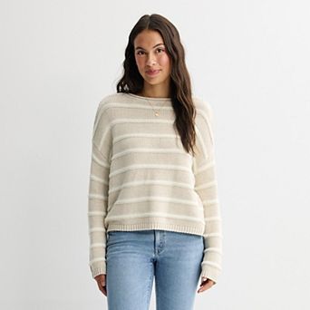 Juniors' SO® Textured Boatneck Sweater