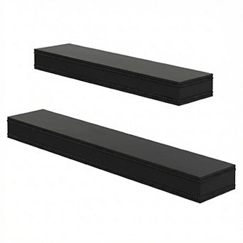 American Art Décor Beaded 2 pc Floating Wall Shelf Set