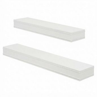 American Art Décor Beaded 2 pc Floating Wall Shelf Set