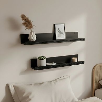 American Art Décor Beaded 2-Piece Floating Wall Shelf Ledge Set