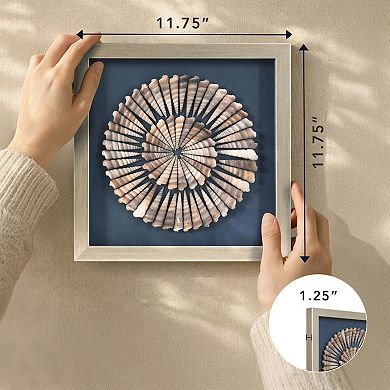 American Art Décor Seashell Shadowbox Wall Art Set of 2