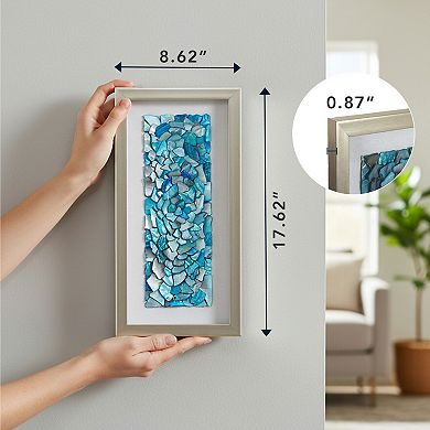 American Art Décor Sea Glass Shadowbox Wall Art Set of 2