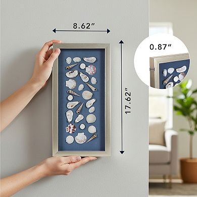 American Art Décor Mixed Seashell Shadowbox Wall Art Set of 2