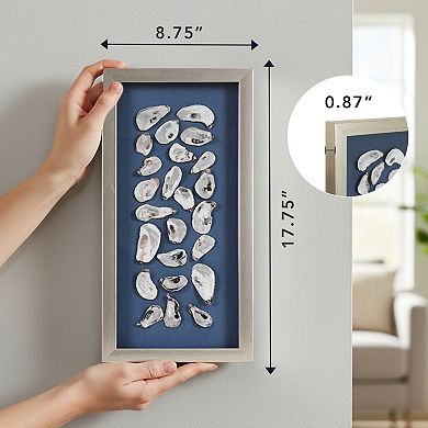 American Art Décor Oyster Seashell Shadowbox Wall Art Set of 2