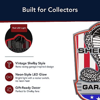 American Art Décor Shelby Garage LED Wall Decor with D-Ring Mount