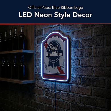 American Art Décor Pabst Blue Ribbon Shield LED Wall Decor