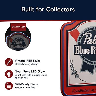 American Art Décor Pabst Blue Ribbon Shield LED Wall Decor