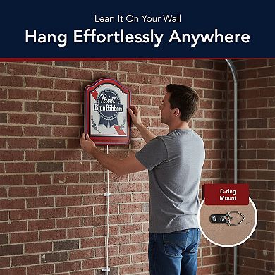 American Art Décor Pabst Blue Ribbon Shield LED Wall Decor