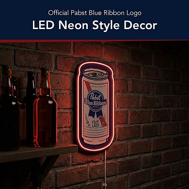 American Art Décor Pabst Blue Ribbon Can LED Wall Decor Sign
