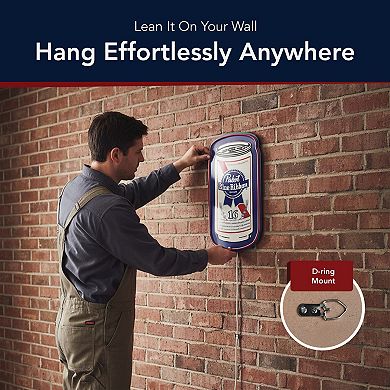 American Art Décor Pabst Blue Ribbon Can LED Wall Decor Sign