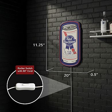 American Art Décor Pabst Blue Ribbon Can LED Wall Decor Sign