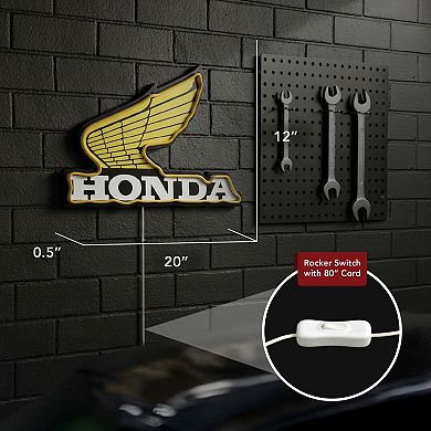 American Art Décor Honda Wing LED Wall Decor