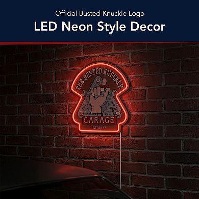 American Art Décor The Busted Knuckle Garage LED Wall Decor Sign