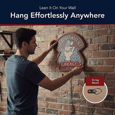 American Art Décor The Busted Knuckle Garage LED Wall Decor Sign