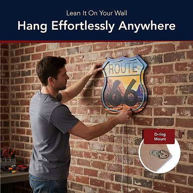 American Art Décor Route 66 LED Wall Decor Sign