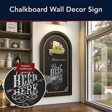 American Art Décor Irish Pub Whiskey & Ale Chalkboard Wall Decor 3D Design