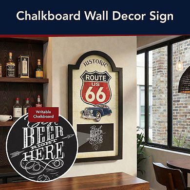 American Art Décor Route 66 Chalkboard Wall Decor 3D Design Wall Decor