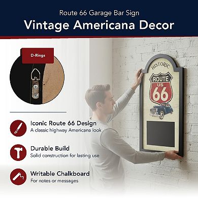 American Art Décor Route 66 Chalkboard Wall Decor 3D Design Wall Decor
