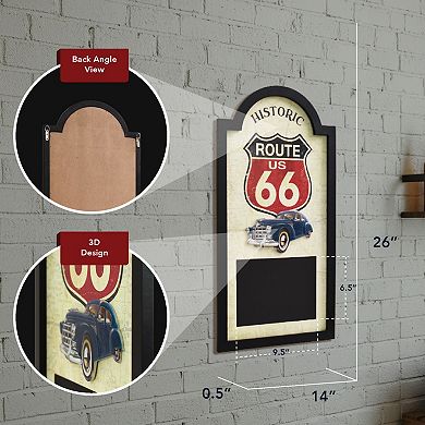 American Art Décor Route 66 Chalkboard Wall Decor 3D Design Wall Decor