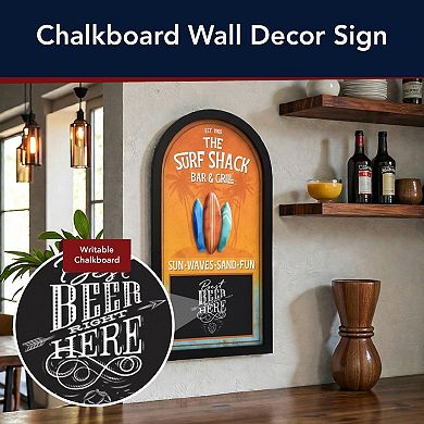 American Art Décor Surf Shack 3D Chalkboard Wall Decor