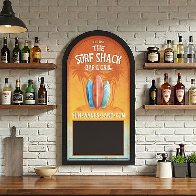 American Art Décor Surf Shack 3D Chalkboard Wall Decor