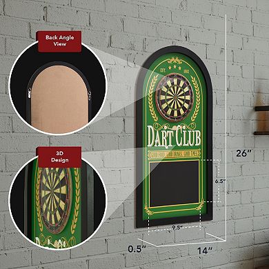 American Art Décor Dart Club Chalkboard Wall Decor MDF Blackboard Sign
