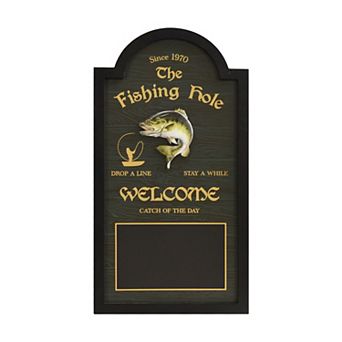 American Art Décor The Fishing Hole Chalkboard Wall Decor