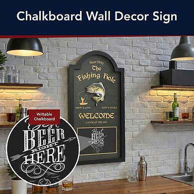 American Art Décor The Fishing Hole Chalkboard Wall Decor