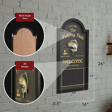 American Art Décor The Fishing Hole Chalkboard Wall Decor