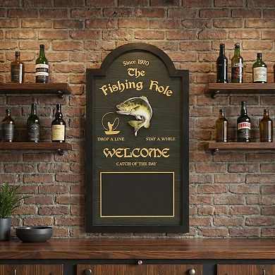 American Art Décor The Fishing Hole Chalkboard Wall Decor