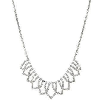 You're Invited Lab Created Rhinestone Frontal Necklace