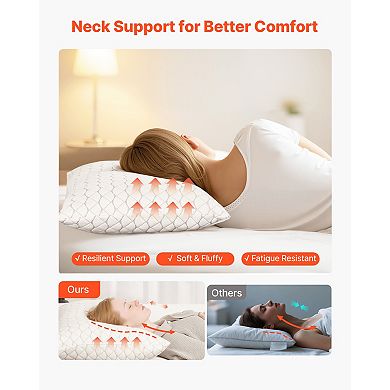 VEVOR Bed Pillow for Sleeping, King Size Luxury Quality Hotel Pillow with Memory Foam Fill