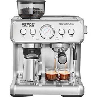 VEVOR Espresso Machine with Grinder, 15 Bar Semi-Automatic Espresso Coffee Maker