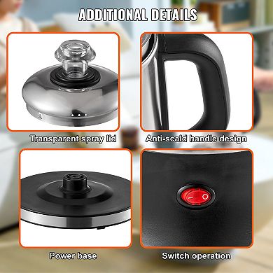 VEVOR 12-Cup Electric Percolator Coffee Pot, 304 Stainless Steel Body Coffee Percolator