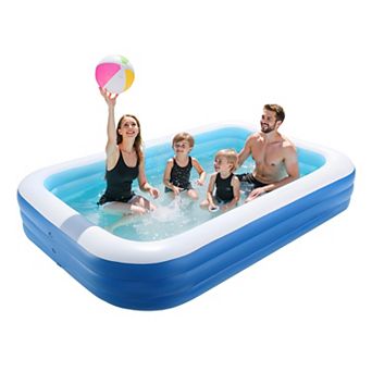 VEVOR Inflatable Pool, 118 x 67 x 20 inch Large Inflatable Swimming Pool,
