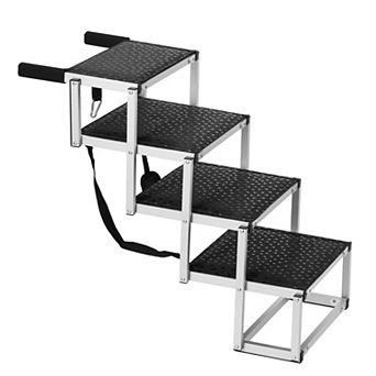 VEVOR Dog Stair for Cars, Wide 4-step Dog Car Steps, for Car, SUV and Truck, Supports 150 lbs